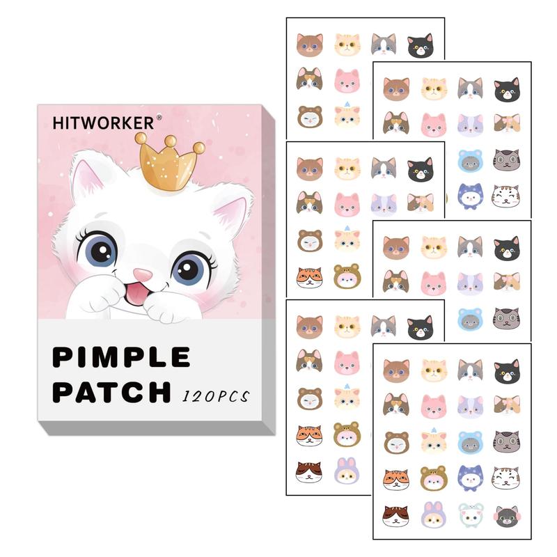 Invisible Acne Cover Patches, 120pcs box Cute Animals Shaped Acne Care Patches, Gentle Acne Care Products for Women & Men