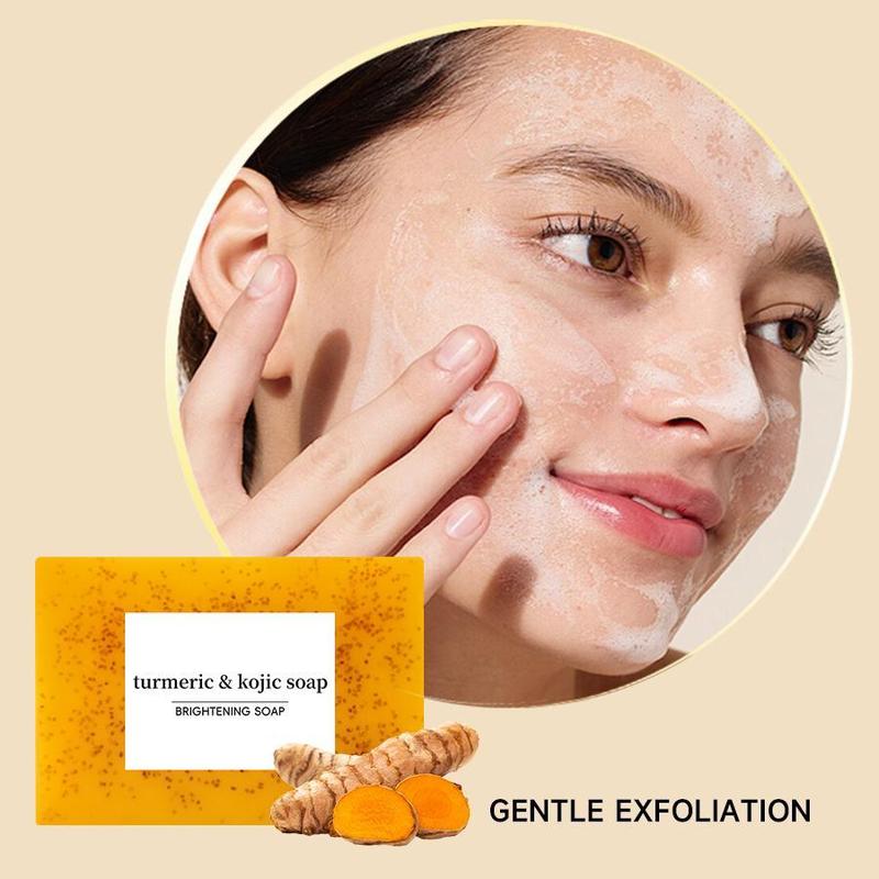 3pcs Turmeric Wash and Care Three Piece Set, Turmeric Tablets, Turmeric Cleansing Mousse, Turmeric Soap Facial Cleansing Skincare Facial Cleansing Cleanser