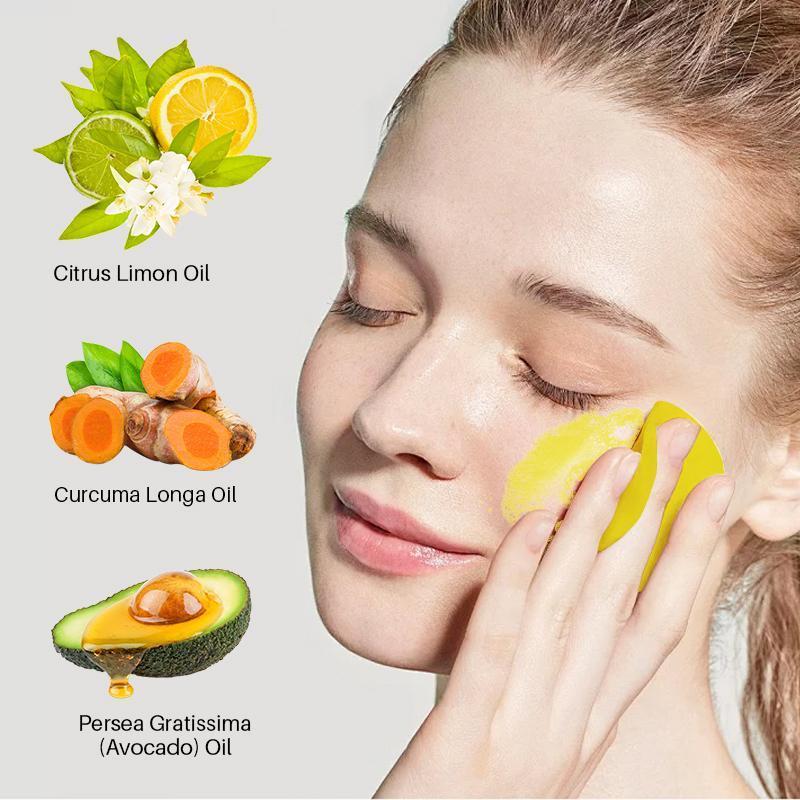 3pcs Turmeric Wash and Care Three Piece Set, Turmeric Tablets, Turmeric Cleansing Mousse, Turmeric Soap Facial Cleansing Skincare Facial Cleansing Cleanser