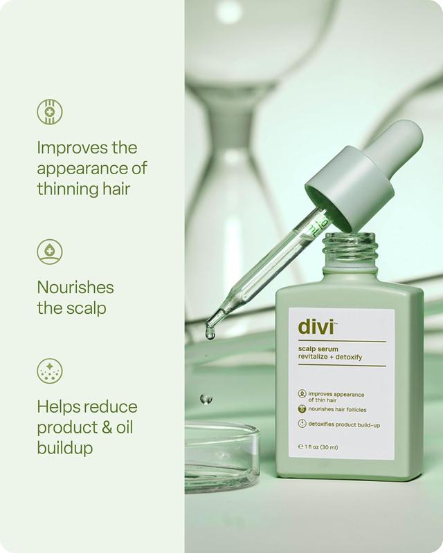 Divi Scalp Serum for Fuller,ThickerLooking Hair & Healthy Scalp,30m1 Pack Haircare Blend