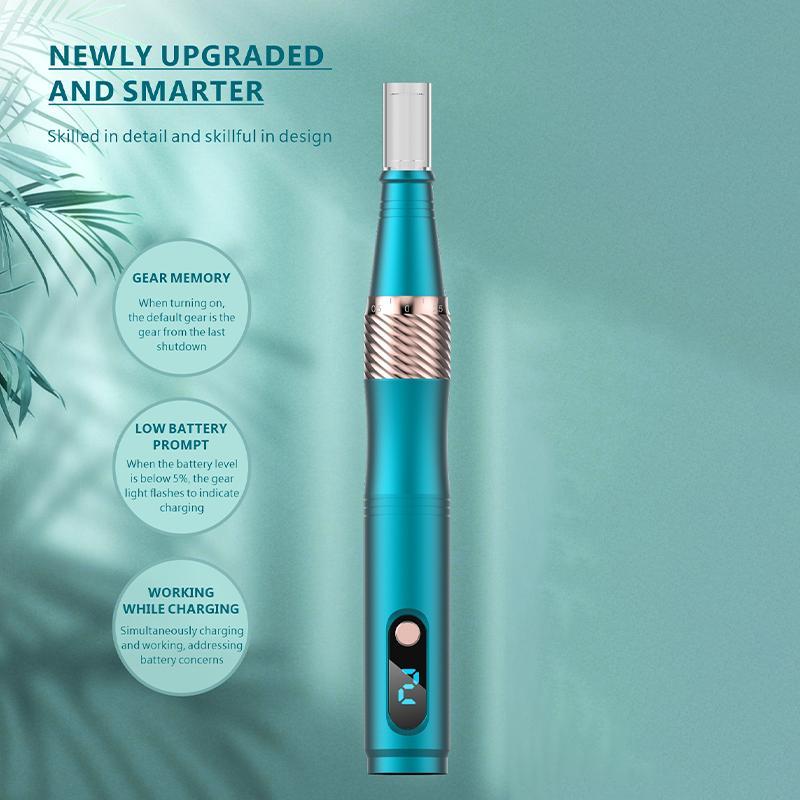 Facial Micro-needle Pen, 1 Box Facial Massage Pen with Four Replaceable Disposable Microcrystal Heads, Skincare Machine, Beauty Instrument