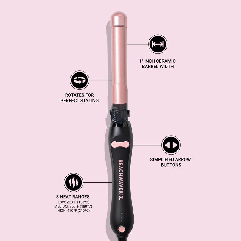 Beachwaver B-Series Rotating Curling Iron - Ceramic barrel for all hair types