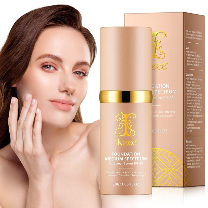 Long Lasting Liquid Foundation, Moisturizing Full Coverage Flawless Makeup Cream, Makeup Product for Women & Girls, Christmas Gift