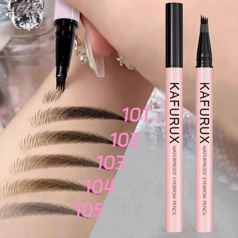 Waterproof Eyebrow Liquid Pen, 1 Count Long-lasting Precise Eyebrow Enhancers, 4-pointed Eye Brow Pen, Makeup Cosmetics for Natural-looking Brows, Christmas Gift