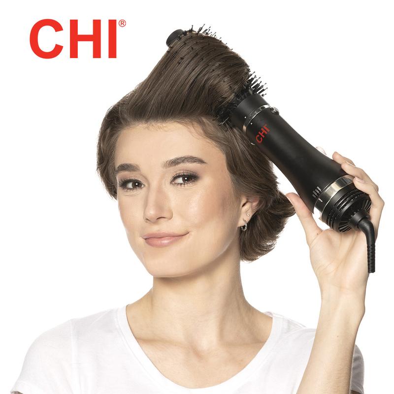 CHI 3-In-1 Round Blowout Brush with Ceramic and Ion Technology for Smooth and Silky Hair