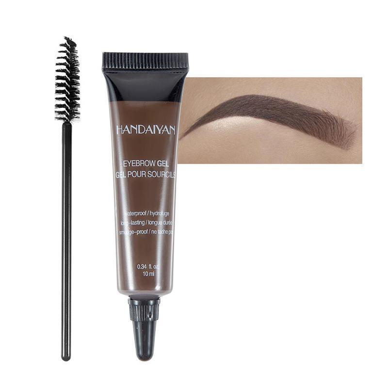 Eyebrow Gel with Brush, Tinted Smudge Proof Eye Brow Liquid Cream, Long Lasting Eye Brow Coloring Styling Gel, Eyebrow Shaping Cosmetic