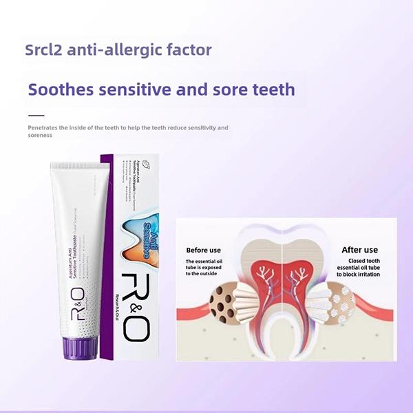 R&OFresh Mint Toothpaste 100g tube, helps with soft and sour teeth, oral sensitivity, balancing the oral flora and keeping breath fresh for along time