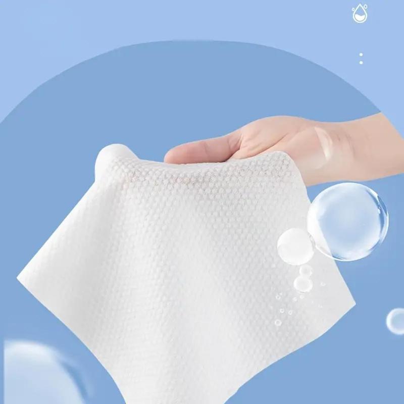 Disposable Face Towel, 2pcs set Soft and Gentle Disposable Face Towel, Makeup Remover Facial Cleaning Cosmetic Tool