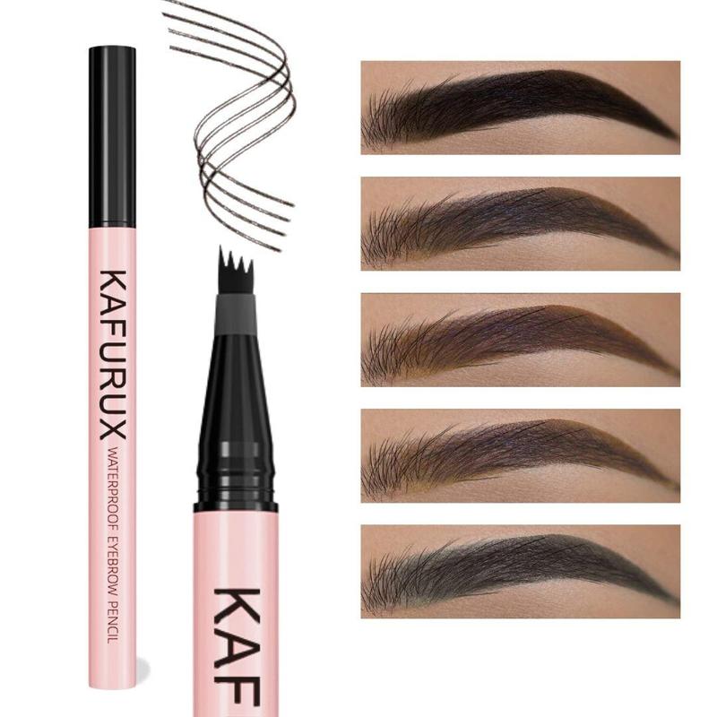 Waterproof Eyebrow Liquid Pen, 1 Count Long-lasting Precise Eyebrow Enhancers, 4-pointed Eye Brow Pen, Makeup Cosmetics for Natural-looking Brows, Christmas Gift