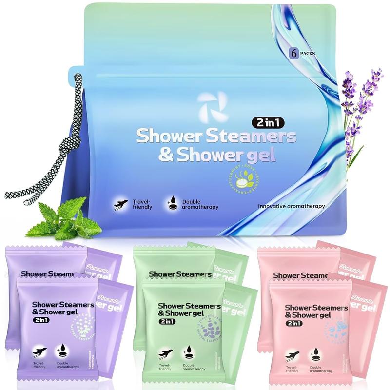 Shower Steamers Aromatherapy 6 Pack - Birthday & Christmas Gifts for Women, Stress Relief & SPA, Turmeric Soap Body Care Luxury Foam Scent bath  fizzies