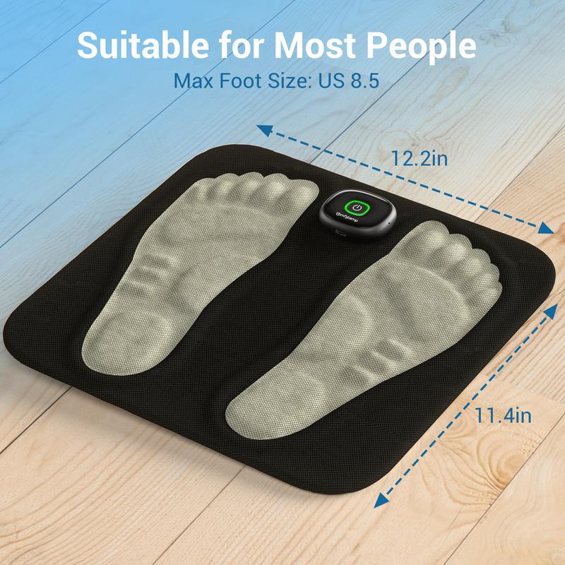 Comfytemp APP Foot Massager, Wireless Foot Massager Mat for Plantar Fasciitis, Muscle Relax, Portable Feet Massager Pad with 12 Modes & 20 Intensities Comfort