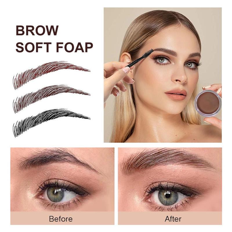 Eyebrow Paste with Brush, 1 Count Waterproof Natural Eyebrow Styling Gel, Long Lasting Eyebrow Makeup Products for Women & Girls