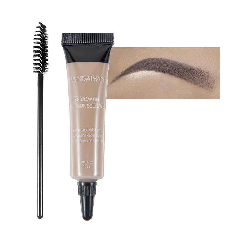 Eyebrow Gel with Brush, Tinted Smudge Proof Eye Brow Liquid Cream, Long Lasting Eye Brow Coloring Styling Gel, Eyebrow Shaping Cosmetic