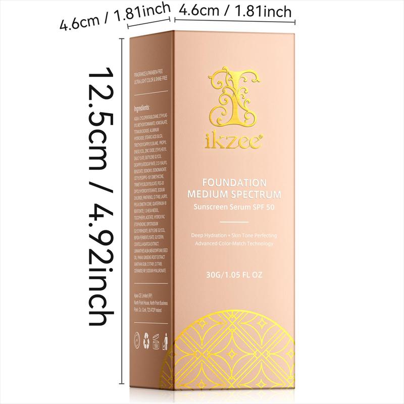 Long Lasting Liquid Foundation, Moisturizing Full Coverage Flawless Makeup Cream, Makeup Product for Women & Girls, Christmas Gift