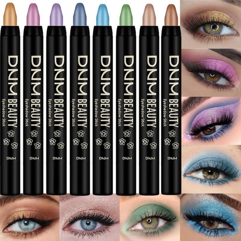 Long Lasting Eyeshadow Stick, 8 Counts set Glitter Liquid Eye Shadow Pen, High Pigmented Eye Shadow Pen, Suitable for All Styles and Occasions