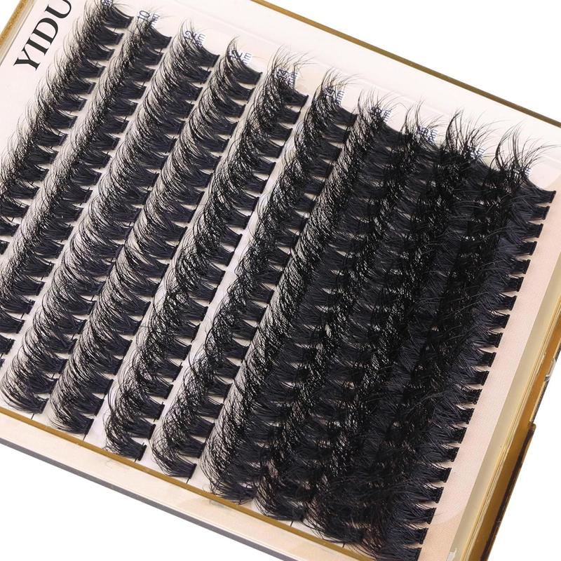 Fluffy Thick Lash Clusters, 200pcs box 10-18mm Mixed Length D Curl Lash Clusters, Wispy Individual Eyelash Extensions Clusters, DIY Fluffy Lash for Beginners, Makeup Set, Christmas Gift