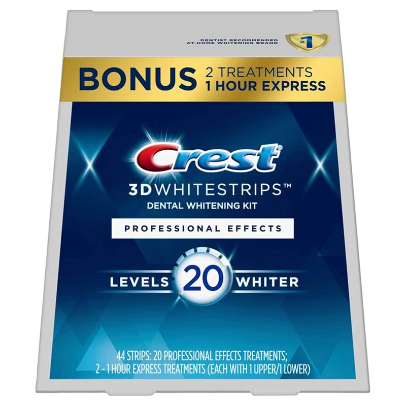 Crest 3D Whitestrips Professional Effects, Whitestrip 3D White, Teeth Whitening Strip Kit, 44 Strips (22 Count Pack), Crest Teeth Whitening Strips, Teeth Whitening Kit