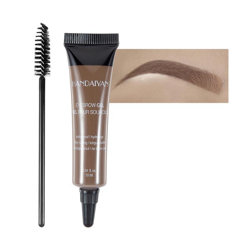 Eyebrow Gel with Brush, Tinted Smudge Proof Eye Brow Liquid Cream, Long Lasting Eye Brow Coloring Styling Gel, Eyebrow Shaping Cosmetic