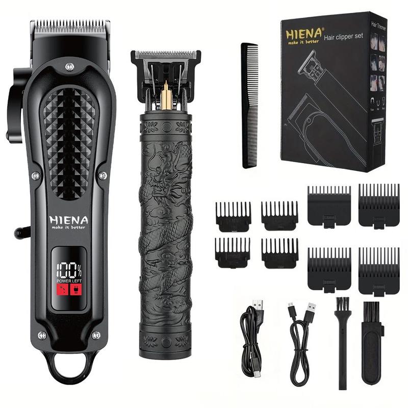 Cordless Hair Trimmer, 1 Box Rechargeable Lithium Battery Haircutting Kit with Digital Display, Professional Haircutting Kit for Grooming, Christmas Gift