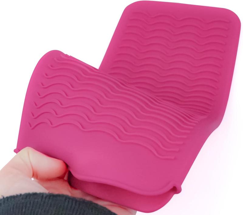 2 count  Heat Resistant Mat Pouch for  Straightener, Curling Iron, Flat Iron and Hot  Tools Pink