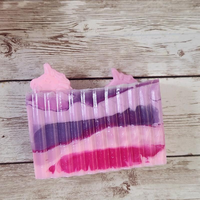 Cotton Candy Twist Handmade All Natural Goat Milk & Shea Butter Soap Makeup Brush Cleaner. Cute Handcrafted Soap. Yoni Soap Bar feminine