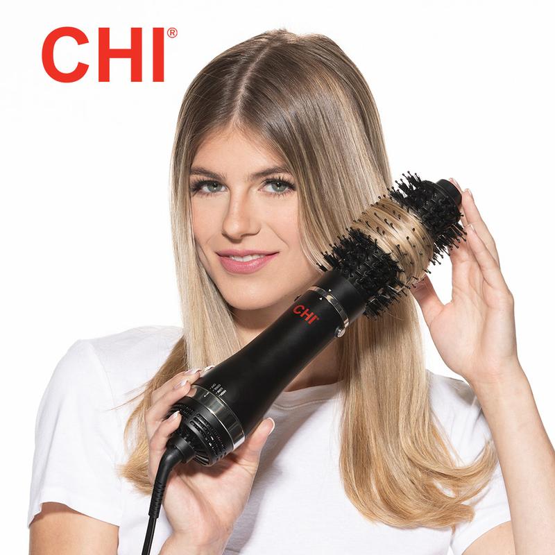 CHI 3-In-1 Round Blowout Brush with Ceramic and Ion Technology for Smooth and Silky Hair