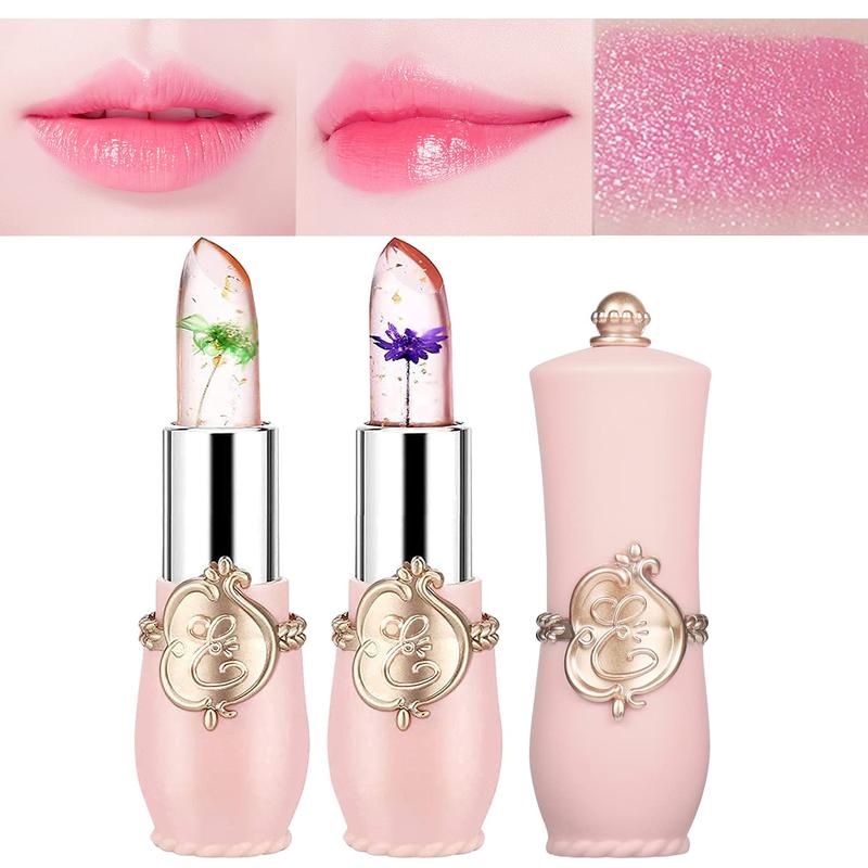 6 Pcs Set Flower Jelly Lipstick Set Temperature Change Moisturizer Long Lasting  Balm Magic Color Change Lip Gloss lipstick