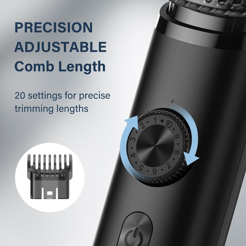 Sejoy Adjustable Beard Trimmer for Men, Cordless Electric BodyTrimmer with Precision Dial, USB Rechargeable Shaver Grooming for Men Gifts