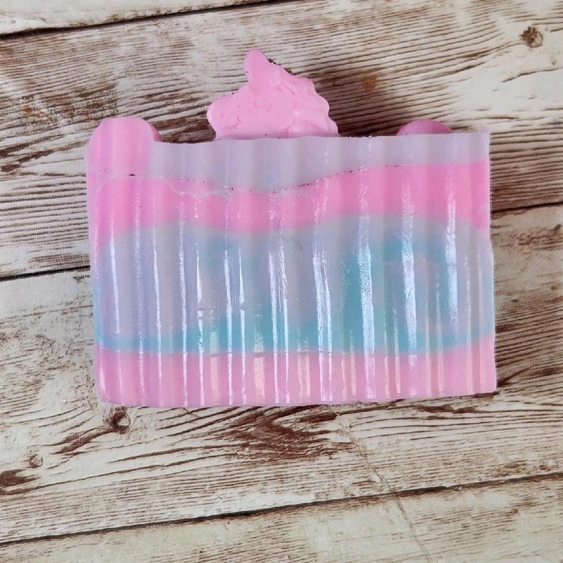 Cotton Candy Twist Handmade All Natural Goat Milk & Shea Butter Soap Makeup Brush Cleaner. Cute Handcrafted Soap. Yoni Soap Bar feminine