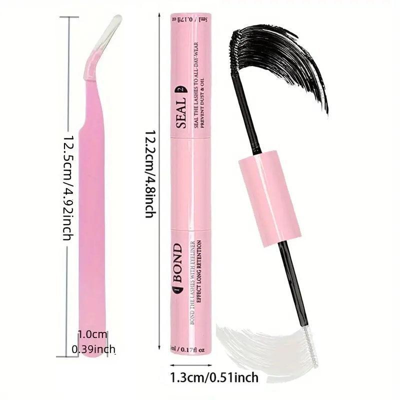 Individual False Eyelashes with Eyelash Glue & Tweezers, 3 Boxes Natural Look Eyelash Extensions, Self Grafting Curl Eyelashes, Eye Makeup Accessories