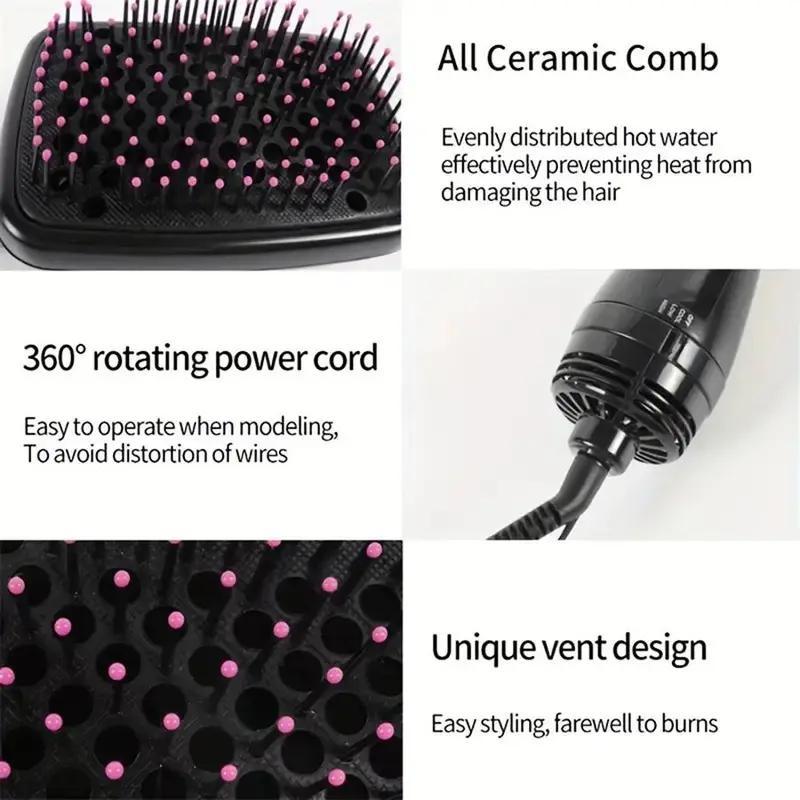 Multifunctional Hair Dryer, 1 Box Fast Drying Hair Styling Tool, Winter Hair Blower Brush, Hairdressing Comb Hot Air Brush, Blow Dryer Brush, Professional Hair Styling Tool for Home & Salon Use, Christmas Gift, Stocking Fillers, New Year Gift