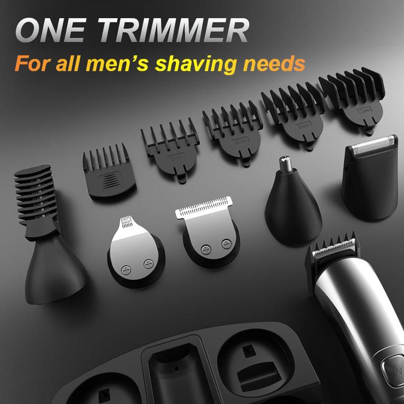 11 in 1 Hair Trimmer for Men, 1 Set Electric Razor Beard Trimmer, Cordless Hair Clippers Shavers for Men, Mens Grooming Kit for Nose Mustache Body Facial