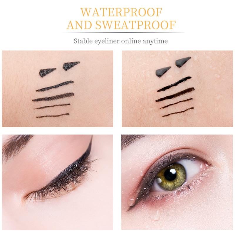 Winged Eyeliner Stamp, Eyeliner Liquid Liner, Black Eyeliner Waterproof Eyeliner Long-lasting Liquid Eyeliner & Smudgeproof Makeup Eyeliner Quadrilateral Stamp