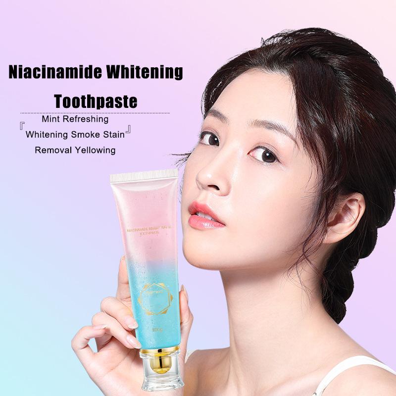 Niacinamide Brightening Toothpaste with Natural Ingredients for Oral Health, Plaque Removal and Fresh Breath - 100ml