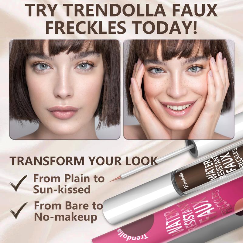 Trendolla Water Resistant Faux Freckle Liquid Pen,Achieve a Natural Sun-Kissed Makeup-- Long-Lasting & Waterproof,Create Fake Freckles For All Skin Types Effortlessly,Cosmetic