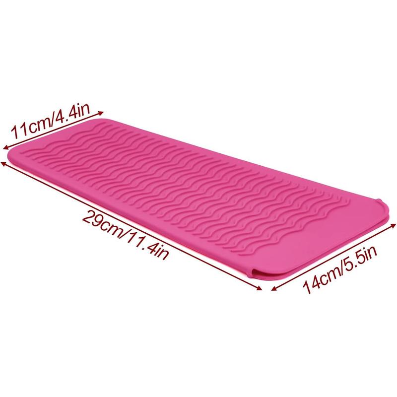 2 count  Heat Resistant Mat Pouch for  Straightener, Curling Iron, Flat Iron and Hot  Tools Pink