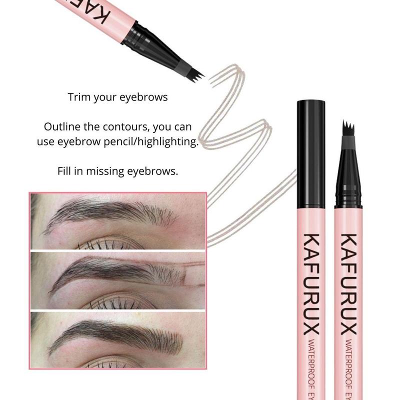 Waterproof Eyebrow Liquid Pen, 1 Count Long-lasting Precise Eyebrow Enhancers, 4-pointed Eye Brow Pen, Makeup Cosmetics for Natural-looking Brows, Christmas Gift