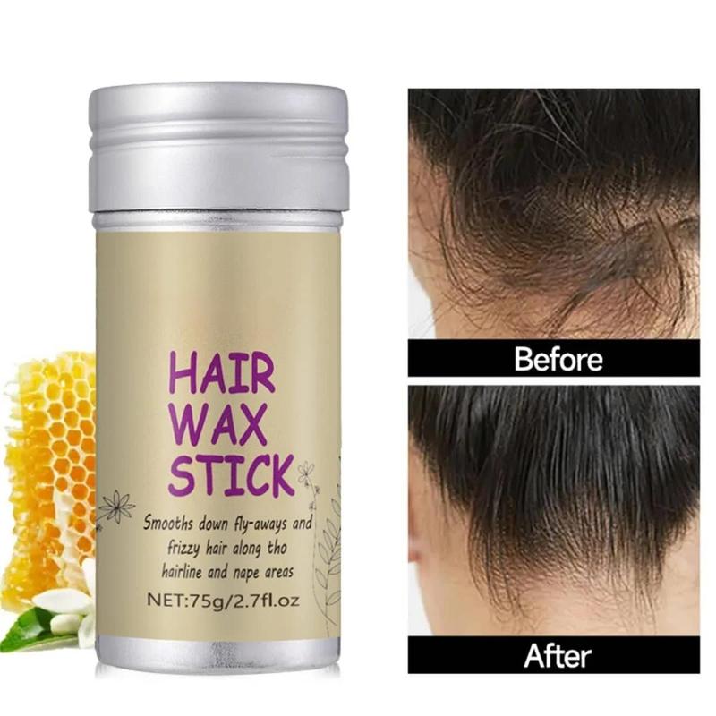 Hair WaxStick, Portable Flyaways Taming HairStick, Non-greasy Styling Wax Stickfor Hair Edge Control, Wax Stick for Broken Hair for Men & Women Haircare, smoothes Rough Hair, Long-lasting Hair Wax Stick