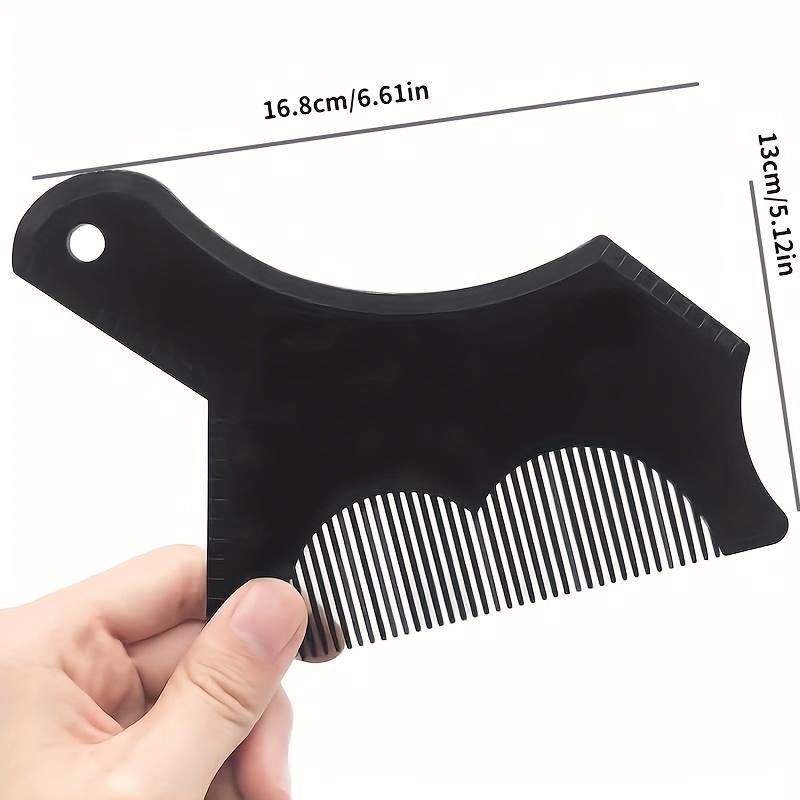 Men's Beard Comb, 1 Count Beard Styling Tool, Beard Shaping Comb, Beard Shaping Ruler, Heatless Beard Styling Accessories For Home Daily Use