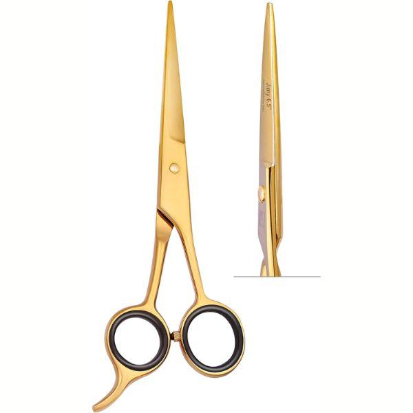 Gold Barber Scissors - Hair Cutting Shears for Women & Men, Stainless Steel Razor Edge Series Hair Scissors 6.5'' Haircare Heatless Heatless Styling