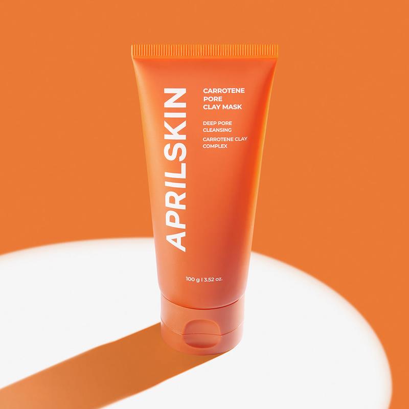 [APRILSKIN Official Shop] Carrotene Pore Clay Mask | 3-Min Quick Dry | Cares for Pores, Blackheads & Sebum | Korean Skincare | Glass Glow Cleansing Gentle