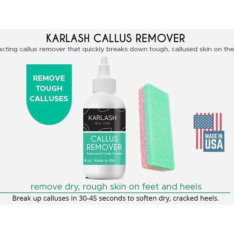 Professional Best Callus Remover Gel for Feet and Foot Pumice Stone Scrubber Kit Remove Hard Skins Heels and Tough Callouses from feet Quickly and Effortless 4 oz (1 Bottle)