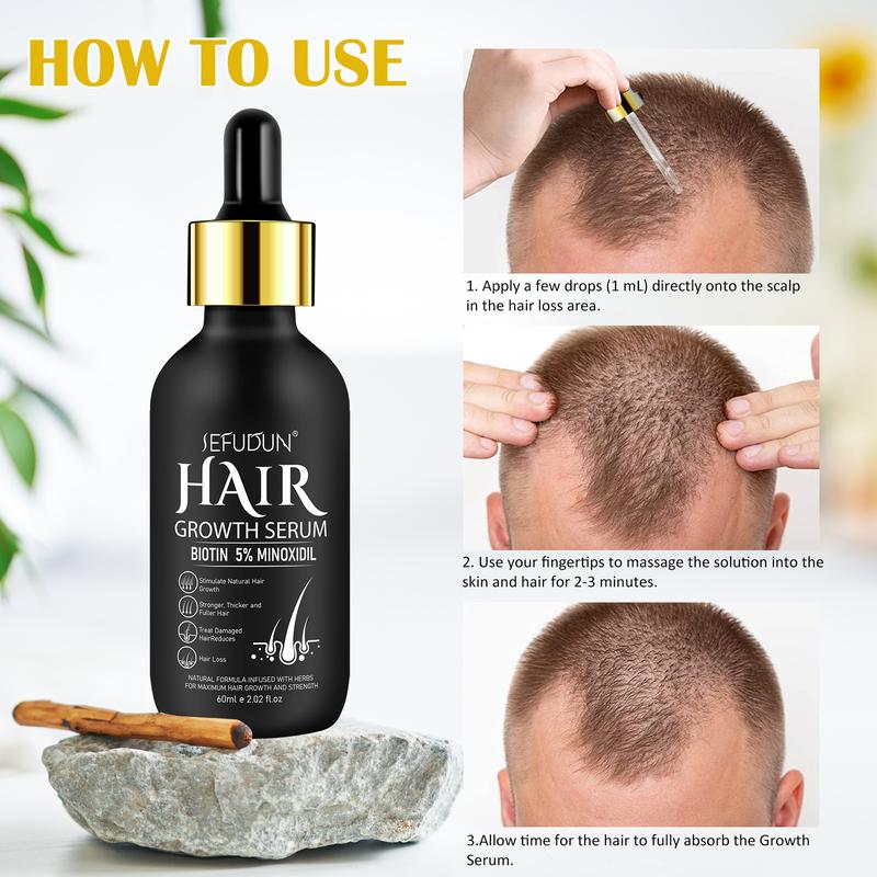 Minoxidil Hair Growth Serum | Promotes Hair Growth | Scalp Stimulator | Prevents Hair Loss | Thickens for Growth | Strengthens Hair Roots | works on bothhalr & beard | Hair Growth Essence | Unisex | non-toxic