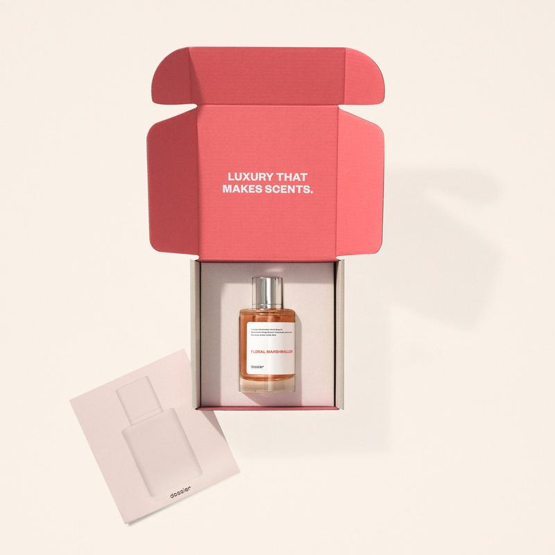 Floral Marshmallow, Dossier, Women Perfume, 50ml-100ml-150ml, Eau de Parfum, Marshmallow, Neroli, Bergamot, Orange Blossom, Honeysuckle, Jasmine, Orris, Amber, Vanilla, Musk