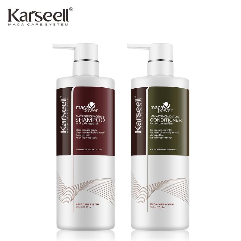 Karseell Shampoo and Conditioner Sets Moroccan Argan Oil Essence Maca Herbal Extract Repair Treatment for All Hair Types 2X16.90 oz 2X500ml