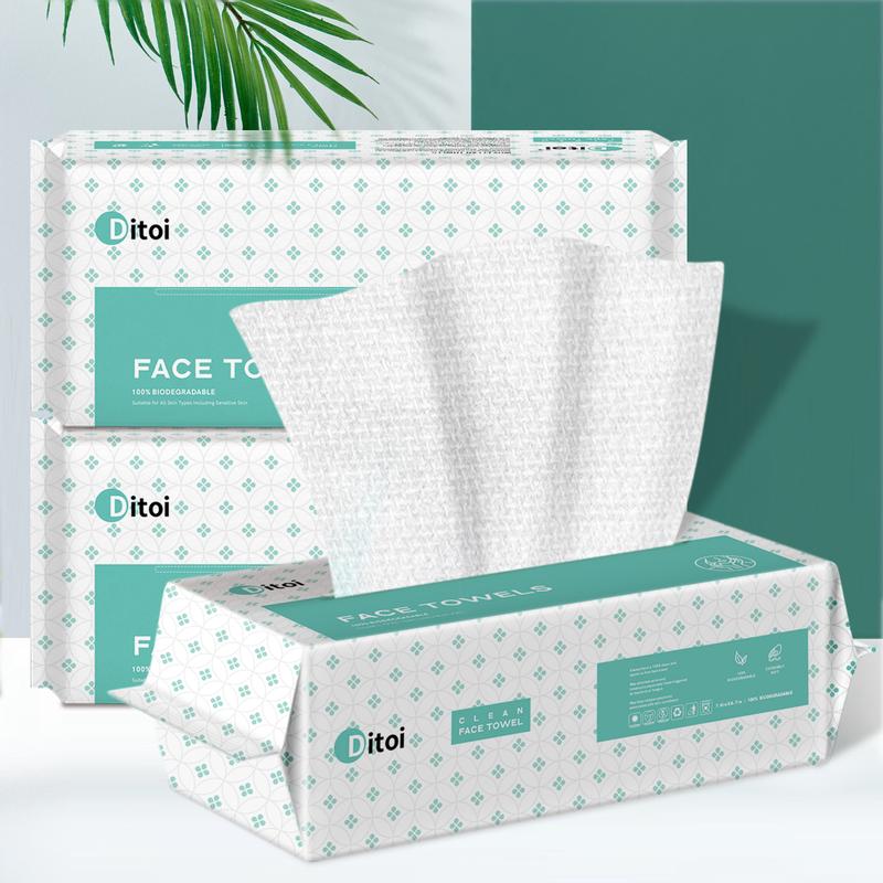 Ditoi Face Towels 8 Packs 480 Count Disposable Dry Wipes Durable Clean Soft