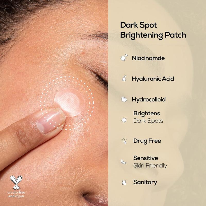 Dark Spot Hydrocolloid Brightening Patch with Niacinamide and Hyaluronic Acid | Fades Dark Spots and Hyperpigmentation | Korean Beauty 6 patch