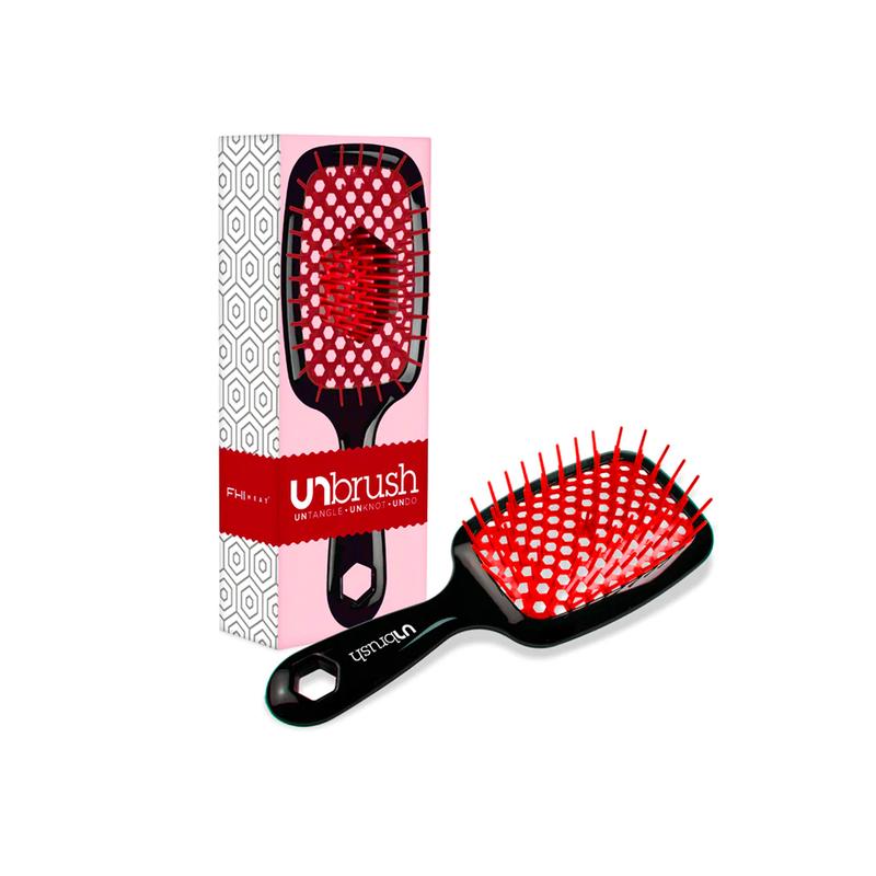 FHI Heat UNbrush Detangling Brush Duo: Black and Grey Handle Duo Haircare Heatless