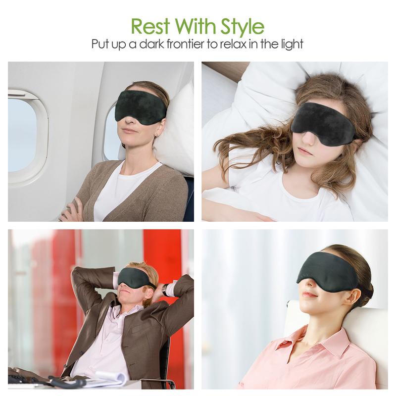 Heatable and Freezable Weighted Eye Mask, Soft Breathable Cotton Eye Cover for Sleeping Faster and Better Comfort