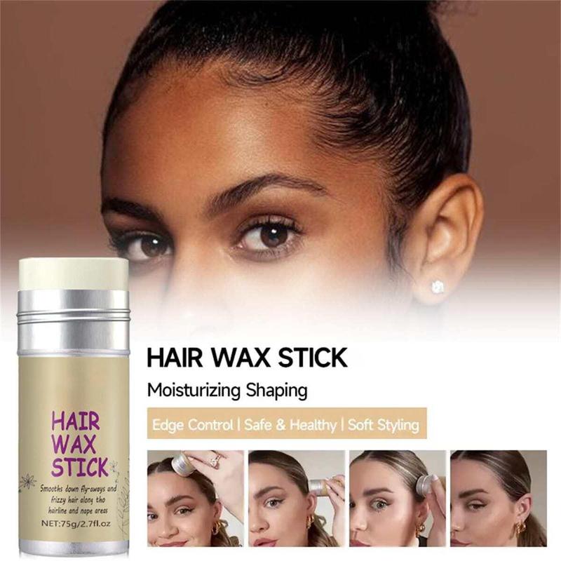 Hair WaxStick, Portable Flyaways Taming HairStick, Non-greasy Styling Wax Stickfor Hair Edge Control, Wax Stick for Broken Hair for Men & Women Haircare, smoothes Rough Hair, Long-lasting Hair Wax Stick